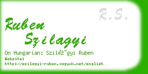 ruben szilagyi business card